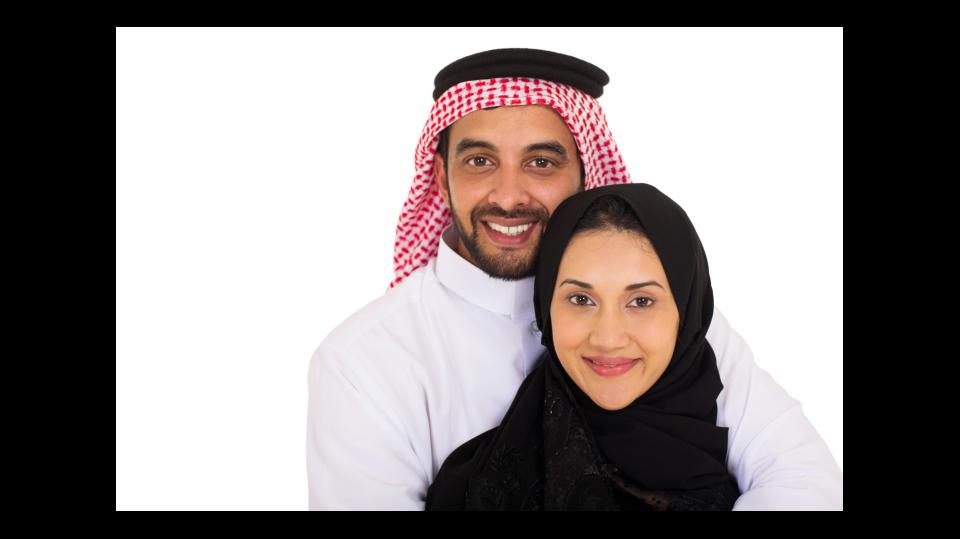 Šťastná muslimská rodina